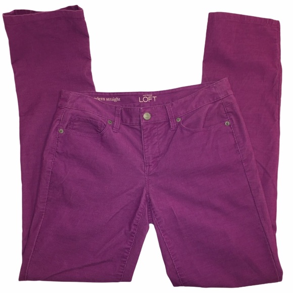 Ann Taylor LOFT Modern Straight Corduroy Pants Size 26 (size 2) - Picture 3 of 10